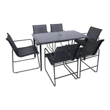 Krista Black Metal 6 seater Dining set image 3