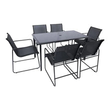 Krista Black Metal 6 seater Dining set image 1