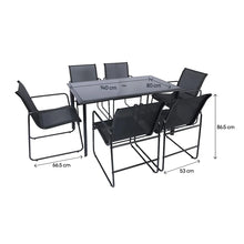 Krista Black Metal 6 seater Dining set image 7