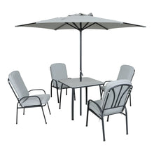 Casima Grey Metal 4 seater Dining set image 1