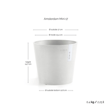 Ecopots Amsterdam Mini Pot White Grey