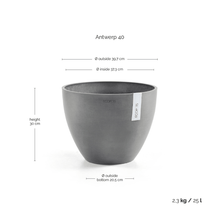 Ecopots Antwerp Grey
